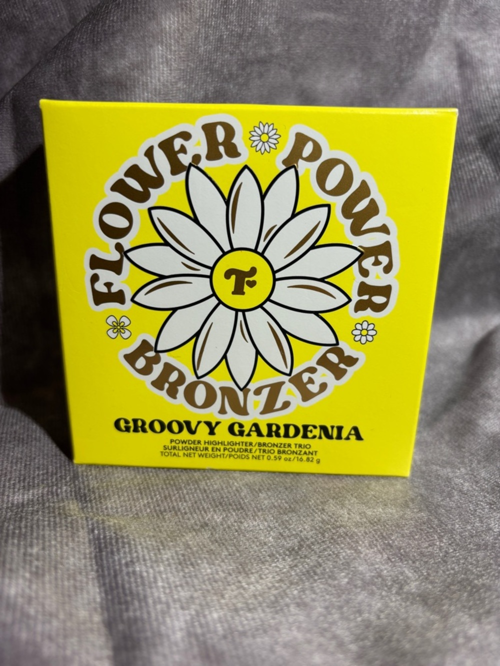 Trixie Cosmetics Flower Power Bronzer - Bright Yellow Packaging